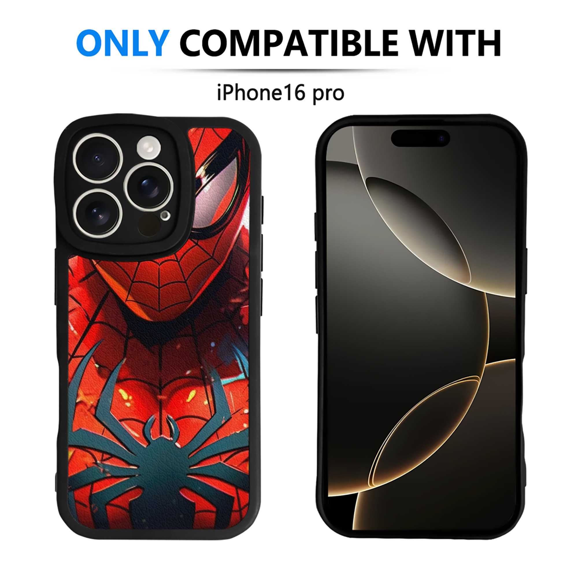 Spider Man スパイダーマン 【iPhone 16シリーズ対応】シリコンスマホケース（レザー調） 材質：シリコン